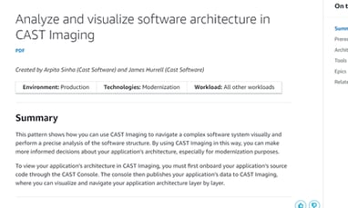 APG: Application Discovery on CAST Imaging