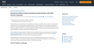 CAST in AWS VMware modernization acceleration